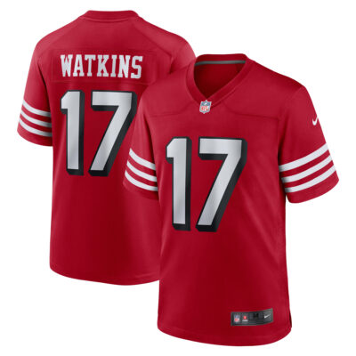 Jordan Watkins San Francisco 49ers Scarlet Alternate Game Jersey - All Stitched
