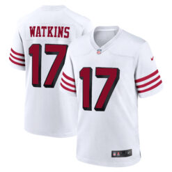 Jordan Watkins San Francisco 49ers White Alternate Game Jersey - All Stitched