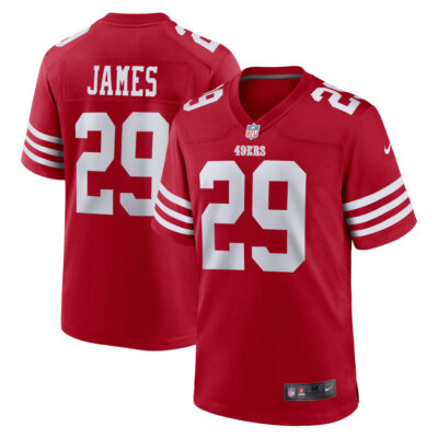 Jordan James San Francisco 49ers Scarlet Home Game Jersey - All Stitched