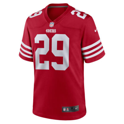 Alternative view of Jordan James San Francisco 49ers Scarlet Home Game Jersey - All Stitched