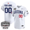 Arizona Wildcats Baseball White 2025 BIG12 Tournament Champs Jersey - All Stitched