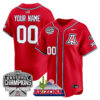 Arizona Wildcats Baseball Red 2025 BIG12 Tournament Champs Jersey - All Stitched