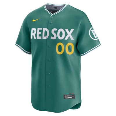 Alternative view of Custom Boston Red Sox Green 2025 City Connect Limited Jersey - All Stitched