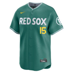 Alternative view of Dustin Pedroia Boston Red Sox Green 2025 City Connect Limited Jersey - All Stitched
