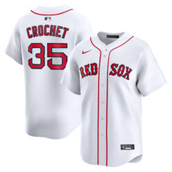 Garrett Crochet Boston Red Sox White Home Limited Jersey - All Stitched