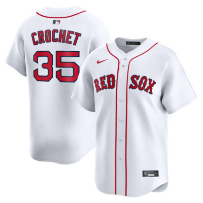 Garrett Crochet Boston Red Sox White Home Limited Jersey - All Stitched