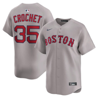 Garrett Crochet Boston Red Sox Grey Road Limited Jersey - All Stitched