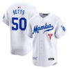 Mookie Betts Los Angeles Dodgers White Kobe Honor Collection Limited Jersey - All Stitched