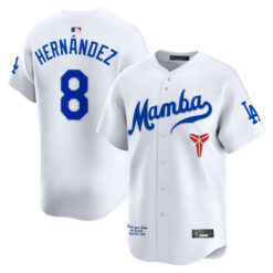 Kike Hernandez Los Angeles Dodgers White Kobe Honor Collection Limited Jersey - All Stitched