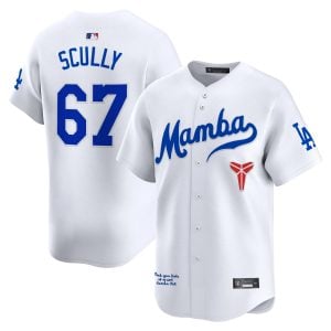 Vin Scully Los Angeles Dodgers White Kobe Honor Collection Limited Jersey - All Stitched