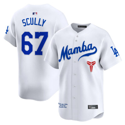 Vin Scully Los Angeles Dodgers White Kobe Honor Collection Limited Jersey - All Stitched