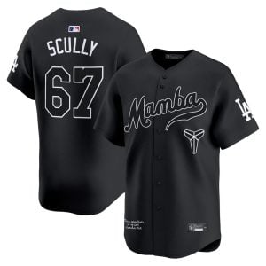 Vin Scully Los Angeles Dodgers Black Kobe Honor Collection Limited Jersey - All Stitched