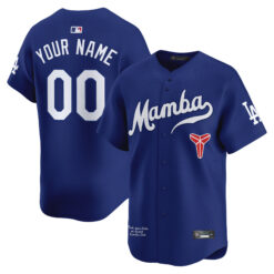 Custom Los Angeles Dodgers Royal Blue Kobe Honor Collection Limited Jersey - All Stitched
