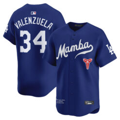 Fernando Valenzuela Los Angeles Dodgers Royal Blue Kobe Honor Collection Limited Jersey - All Stitched