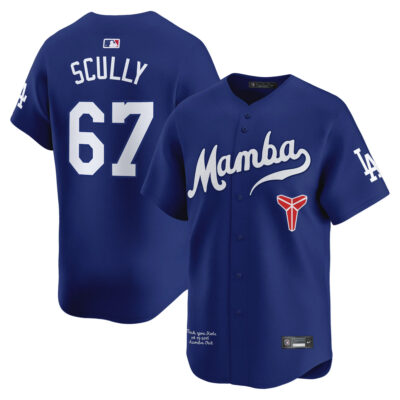 Vin Scully Los Angeles Dodgers Royal Blue Kobe Honor Collection Limited Jersey - All Stitched