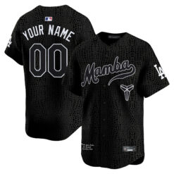 Custom Los Angeles Dodgers Black Mamba Kobe Honor Collection Limited Jersey - All Stitched