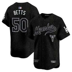 Mookie Betts Los Angeles Dodgers Black Mamba Kobe Honor Collection Limited Jersey - All Stitched