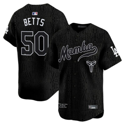 Mookie Betts Los Angeles Dodgers Black Mamba Kobe Honor Collection Limited Jersey - All Stitched