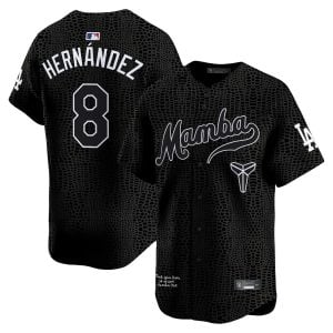 Kike Hernandez Los Angeles Dodgers Black Mamba Kobe Honor Collection Limited Jersey - All Stitched