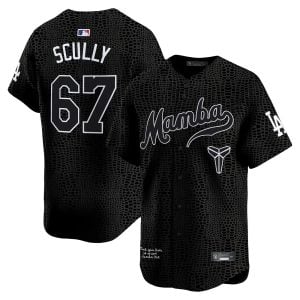Vin Scully Los Angeles Dodgers Black Mamba Kobe Honor Collection Limited Jersey - All Stitched