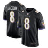 Lamar Jackson Baltimore Ravens Black Alternate Game Jersey - All Stitched