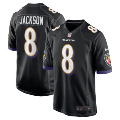 Lamar Jackson Baltimore Ravens Black Alternate Game Jersey - All Stitched