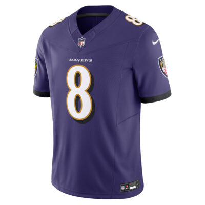 Alternative view of Lamar Jackson Baltimore Ravens Purple Home Vapor F.U.S.E Limited Jersey - All Stitched