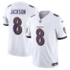 Lamar Jackson Baltimore Ravens White Away Vapor F.U.S.E Limited Jersey - All Stitched