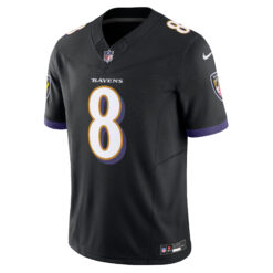 Alternative view of Lamar Jackson Baltimore Ravens Black Alternate Vapor F.U.S.E Limited Jersey - All Stitched