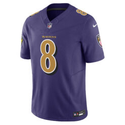 Alternative view of Lamar Jackson Baltimore Ravens Purple Alternate Vapor F.U.S.E Limited Jersey - All Stitched
