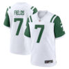 Justin Fields New York Jets White Classic Alternate Game Jersey - All Stitched