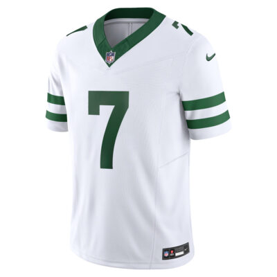 Alternative view of Justin Fields New York Jets White Road Vapor F.U.S.E Limited Jersey - All Stitched