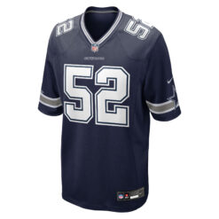 Alternative view of Tyler Booker Dallas Cowboys Navy Home Game Jersey - All Stitched