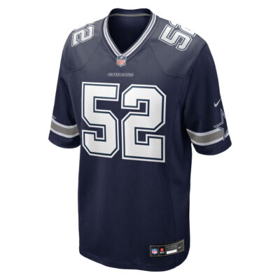 Alternative view of Tyler Booker Dallas Cowboys Navy Home Game Jersey - All Stitched