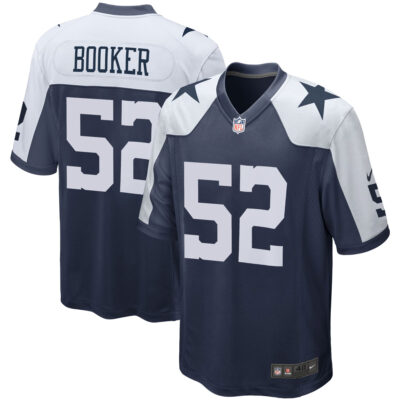 Tyler Booker Dallas Cowboys Navy Alternate Game Jersey - All Stitched