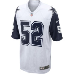 Alternative view of Tyler Booker Dallas Cowboys White Alternate Game Jersey - All Stitched