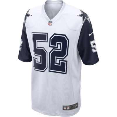 Alternative view of Tyler Booker Dallas Cowboys White Alternate Game Jersey - All Stitched
