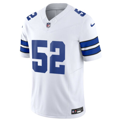 Alternative view of Tyler Booker Dallas Cowboys White Away Vapor F.U.S.E Limited Jersey - All Stitched