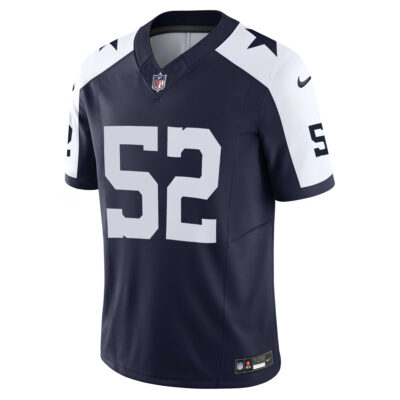 Alternative view of Tyler Booker Dallas Cowboys Navy Alternate Vapor F.U.S.E Limited Jersey - All Stitched