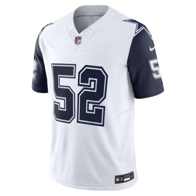 Alternative view of Tyler Booker Dallas Cowboys White Alternate Vapor F.U.S.E Limited Jersey - All Stitched