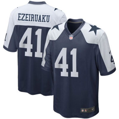 Donovan Ezeiruaku Dallas Cowboys Navy Alternate Game Jersey - All Stitched