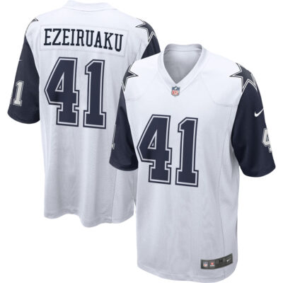 Donovan Ezeiruaku Dallas Cowboys White Alternate Game Jersey - All Stitched