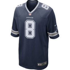 Alternative view of Troy Aikman Dallas Cowboys Navy Home Game Jersey - All Stitched