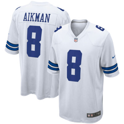 Troy Aikman Dallas Cowboys White Away Game Jersey - All Stitched