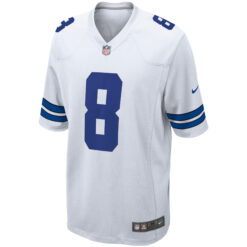 Alternative view of Troy Aikman Dallas Cowboys White Away Game Jersey - All Stitched