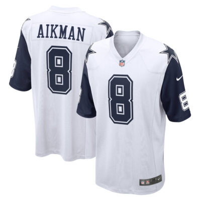 Troy Aikman Dallas Cowboys White Alternate Game Jersey - All Stitched