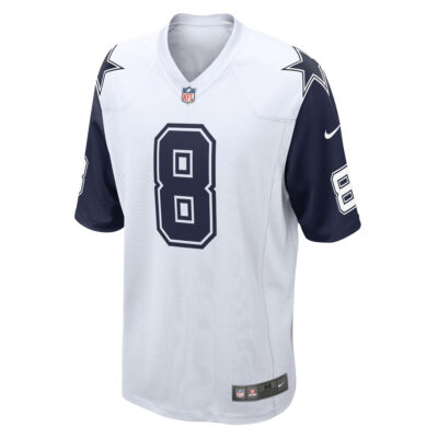 Alternative view of Troy Aikman Dallas Cowboys White Alternate Game Jersey - All Stitched
