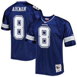 Troy Aikman Dallas Cowboys Navy Legacy Jersey - All Stitched