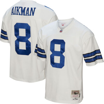 Troy Aikman Dallas Cowboys White Legacy Jersey - All Stitched