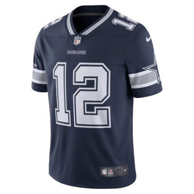 Alternative view of Roger Staubach Dallas Cowboys Navy Vapor Limited Jersey - All Stitched